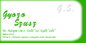 gyozo szusz business card